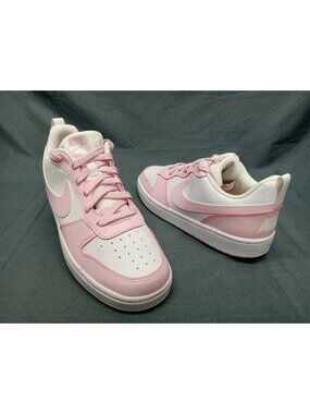 Nike Girls Court Borough Low Recraft (GS) Sneakers White Pink Size 5 NEW IN BOX!
